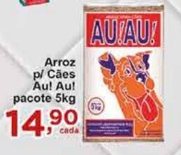 Rossi Supermercado Arroz p/ caes Au! Au! pacote 5kg oferta