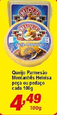 Ricoy Supermercados Queijo parmesao montanhes Heloisa peca ou pedaco 100g oferta