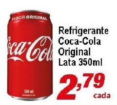 Ricoy Supermercados Refrigerante Coca Cola Original lata 350ml oferta