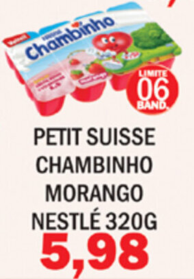 Supermercados Mendonça Petit Suisse Chambinho Morango Nestle 320g oferta
