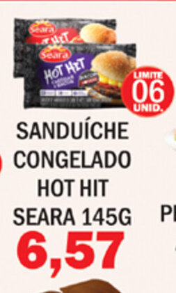 Supermercados Mendonça Sanduiche congelado Hot Hit Seara 145g oferta
