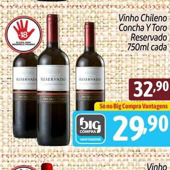 Supermercados Big Compra Vinho Chileno oferta