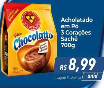 Hiper Moreira Achocolatado Em Pó 3 Corações oferta