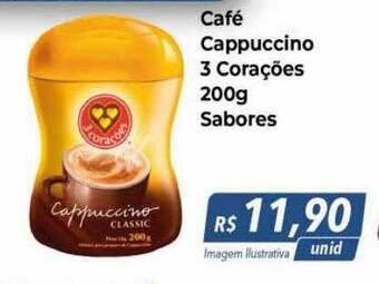 Hiper Moreira Café Cappuccino 3 Corações Sabores oferta