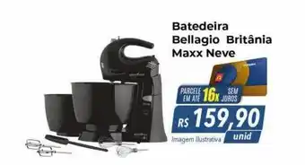 Hiper Moreira Batedeira Bellagio Britânia Maxx Neve oferta
