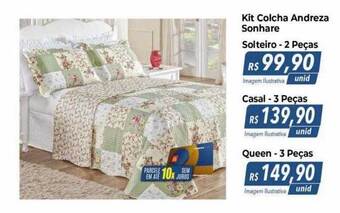 Hiper Moreira Kit Colcha Andreza Sonhare oferta