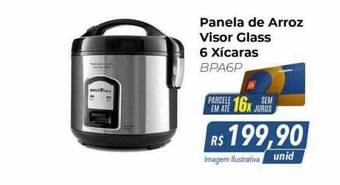 Hiper Moreira Panela De Arroz Visor Glass 6 Xícaras oferta