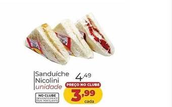 Super Nicolini Sanduíche Nicolini oferta
