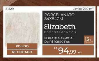 ABC da Construção Porcelanato 84x84cm Elizabeth oferta
