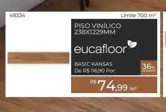 ABC da Construção Piso Vinílico 238x1229mm Eucafloor oferta