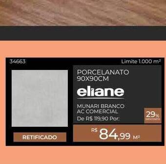 ABC da Construção Porcelanato 90x90cm Eliane oferta