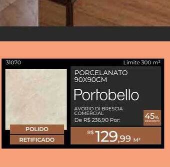 ABC da Construção Porcelanato 90x90cm Portobello oferta