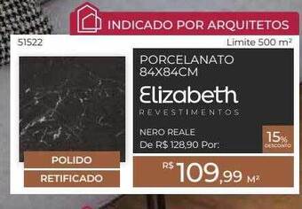 ABC da Construção Porcelanato 84x84cm Elizabeth oferta