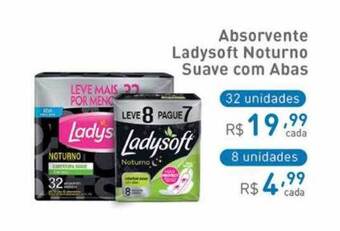 Absorvente Ladysoft Noturno Suave Com Abas