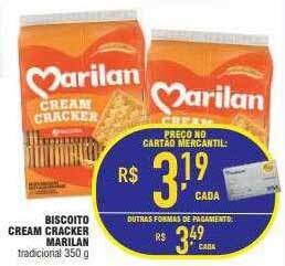 Mercantil Rodrigues Biscoito Cream Cracker Marilan oferta