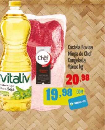 Costela Bovina Minga Do Chef Congelada Vácuo