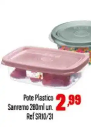 Pote Plastico Sanremo 280ml Un. Ref Sr10 31