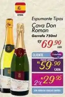 Muffato Espumante Tipos Cava Don Roman Garrafa oferta