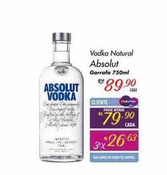 Vodka Natural Absolut Garrafa