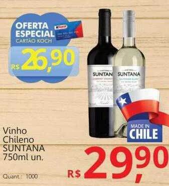 Supermercados Koch Vinho Chileno Suntana oferta