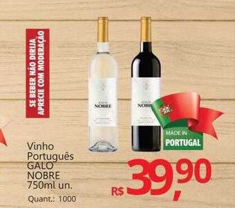 Supermercados Koch Vinho Português Galo Nobre oferta