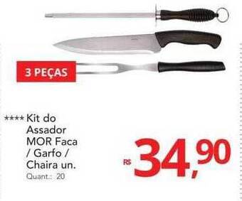 Supermercados Koch Kit Do Assador Mor Faca Garfo Chaira oferta