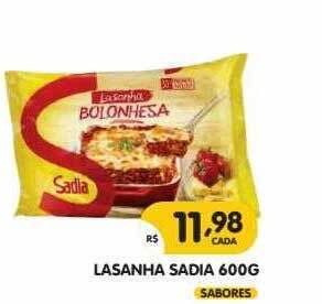 Supermercados Real Lasanha Sadia oferta