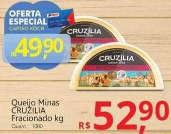 Supermercados Koch Queijo Minas Cruzilia Fracionado oferta