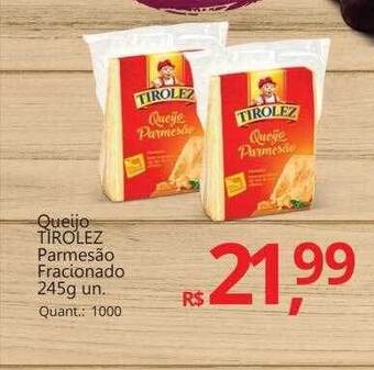 Supermercados Koch Queijo Tirolez Parmesão Fracionado oferta