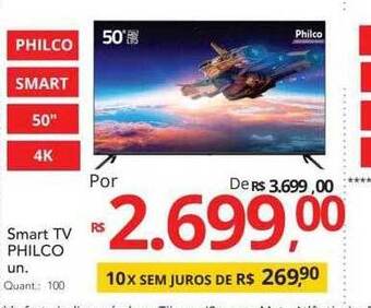 Supermercados Koch Smart Tv Philco 50 oferta