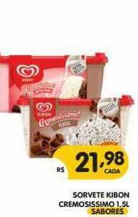 Supermercados Real Sorvete Kibon Cremosissimo oferta