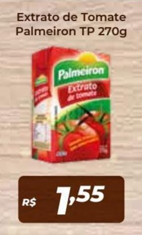 Atakarejo Extrato de Tomate Palmeiron TP 270g oferta