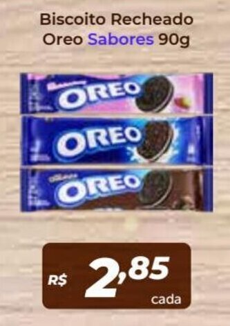 Atakarejo Biscoito Recheado Oreo Sabores 90g oferta