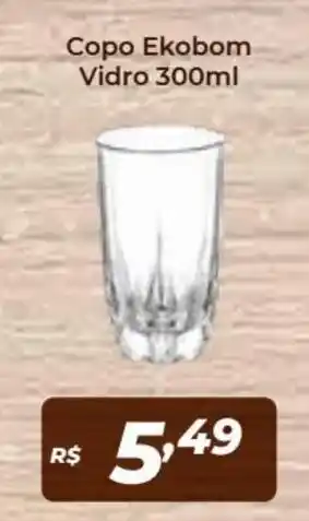 Atakarejo Copo Ekobom Vidro 300ml oferta