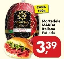 Supermercados Nori Mortadela Marba Italiana fatiada 100g oferta