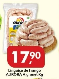 Supermercados Nori Linguica de Frango Aurora a granel 1kg oferta