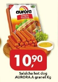 Supermercados Nori Salsicha Hot Dog Aurora a granel 1kg oferta