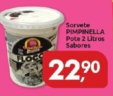 Supermercados Nori Sorvete Pimpinella pote 2L sabores oferta