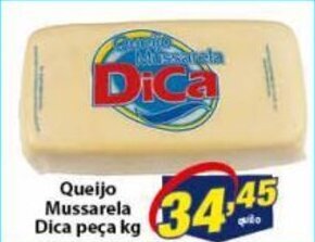 Vencedor Atacadista Queijo mussarela Dica peca 1kg oferta
