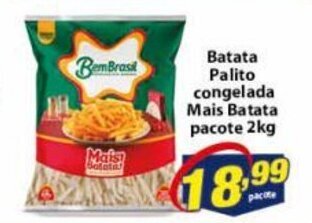 Vencedor Atacadista Batata palito congelada Mais Batata pacote 2kg oferta