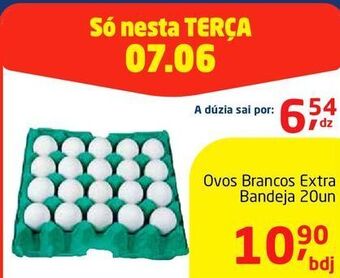 Tenda Atacado Ovos brancos extra bandeja 20un oferta