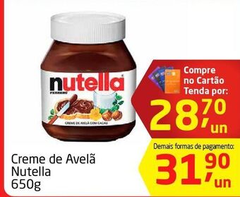 Tenda Atacado Creme de avelã nutella 650g oferta