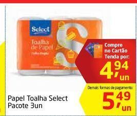 Tenda Atacado Papel toalha select 3un oferta