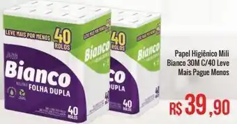 Mart Minas Papel higiênico mili bianco 30m c/40 oferta