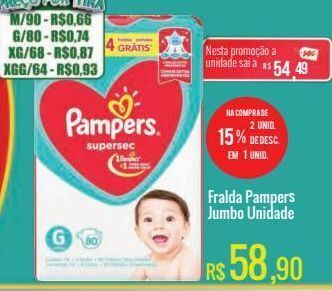 Mart Minas Fralda pampers jumbo oferta