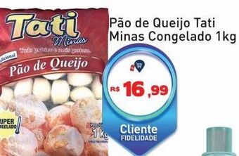 Pão de queijo tati minas congelado 1kg