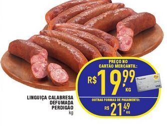 Mercantil Rodrigues Linguiça calabresa defumada perdigão kg oferta