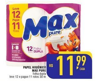 Mercantil Rodrigues Papel higiênico max pure oferta