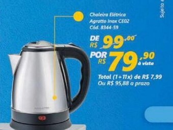 Chaleira Eletrica Agratto Inox