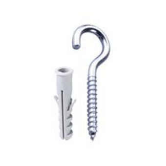 Telhanorte Gancho zincado com bucha de nylon 05mm 04 unidades bemfixa oferta